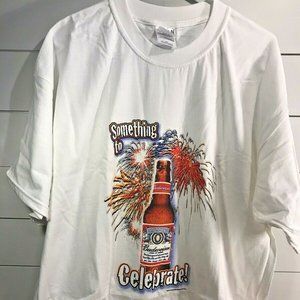 Licensed Budweiser Vintage T SHIRT Fireworks Something to celebrate 2000 NEW XXL